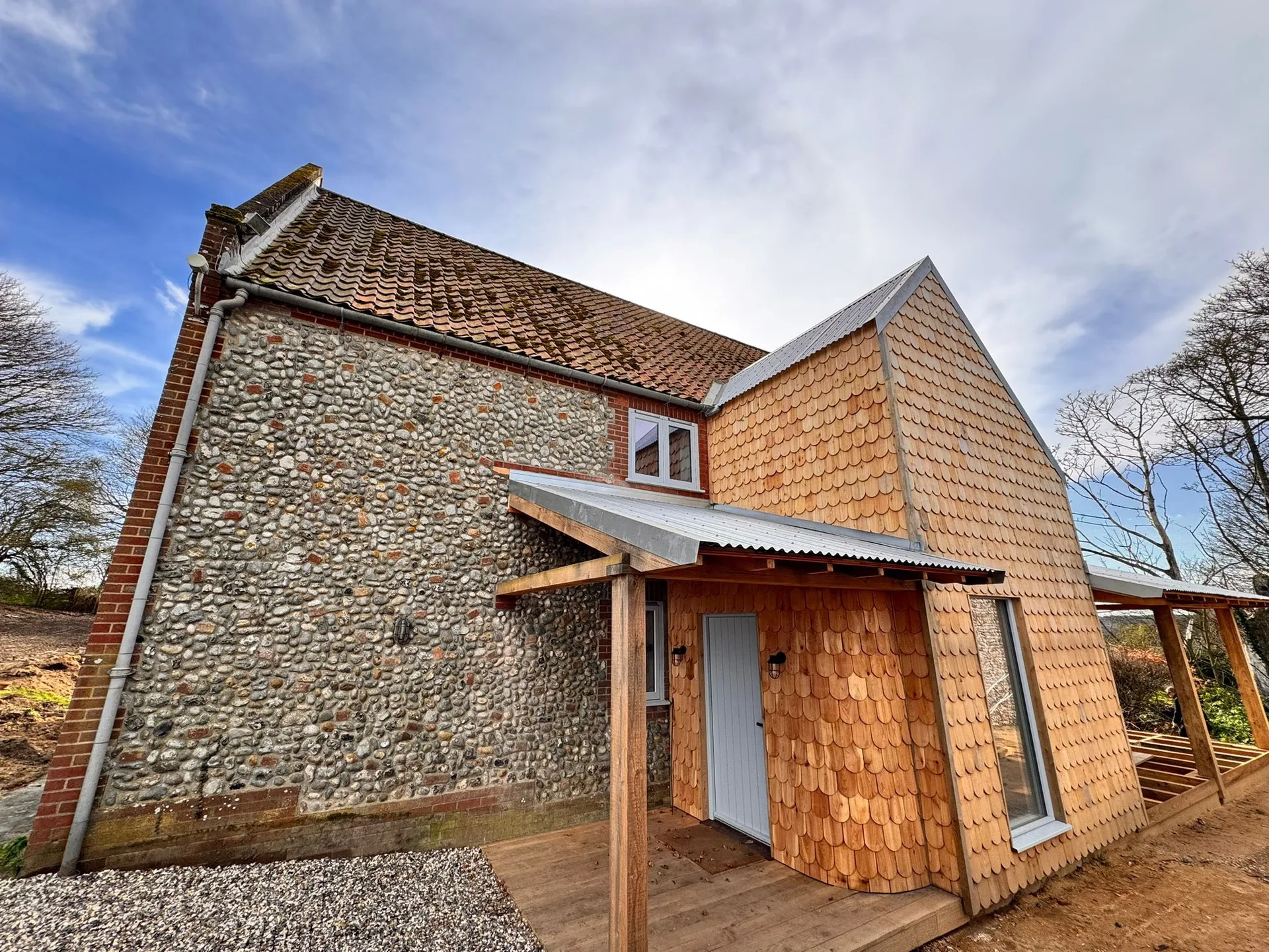 Roofing work completed by Big Sky Construction in Norfolk