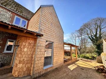 External wooden cladding installation