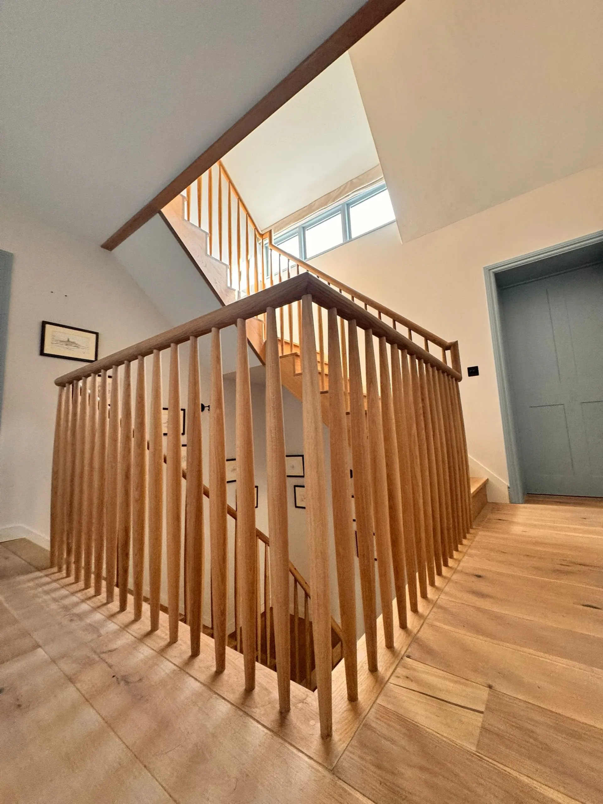Bespoke staircase and banister joinery by Big Sky Construction in Norfolk
